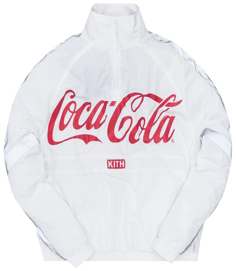 Kith x Coca Cola Quarter Zip Nylon Windbreaker White