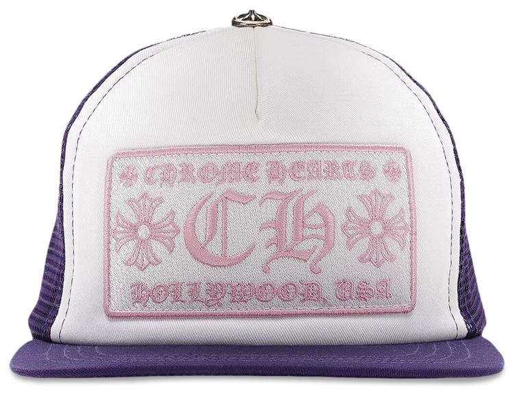 Chrome Hearts CH Hollywood Trucker Hat Purple