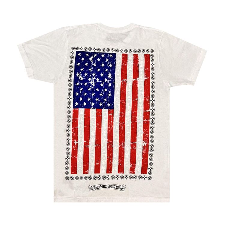 Chrome Hearts USA Flag Short Sleeve Tee White