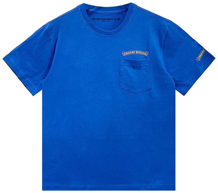 Chrome Hearts Scroll Label Pocket T Shirt BluePurple