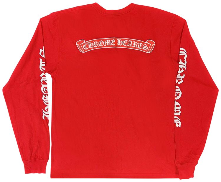 Chrome Hearts Scroll Label Long Sleeve Red