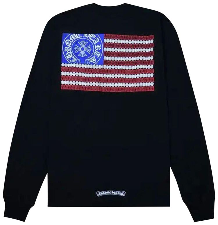 Chrome Hearts USA Flag Pocket Long Sleeve Black