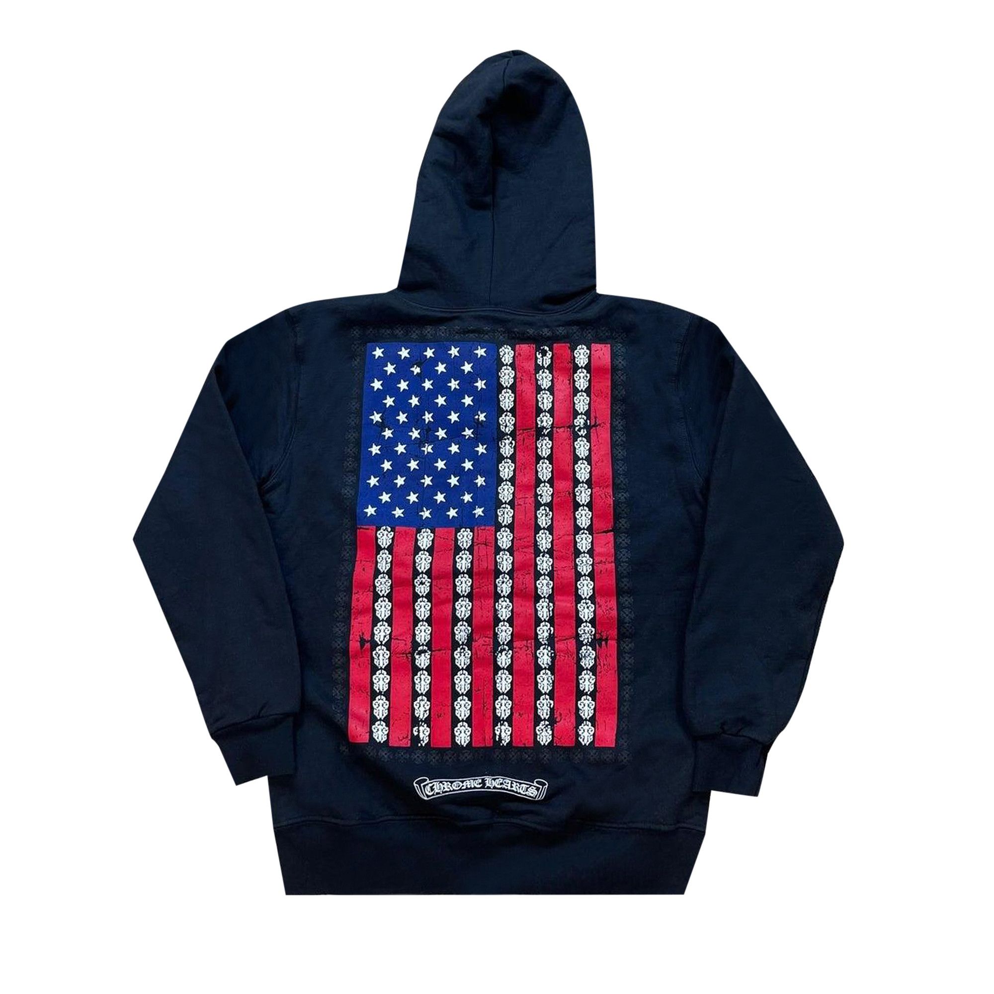 Buy Chrome Hearts USA Flag Zip Up Hoodie Black 1383 100000319UFZU BLAC GOAT NL