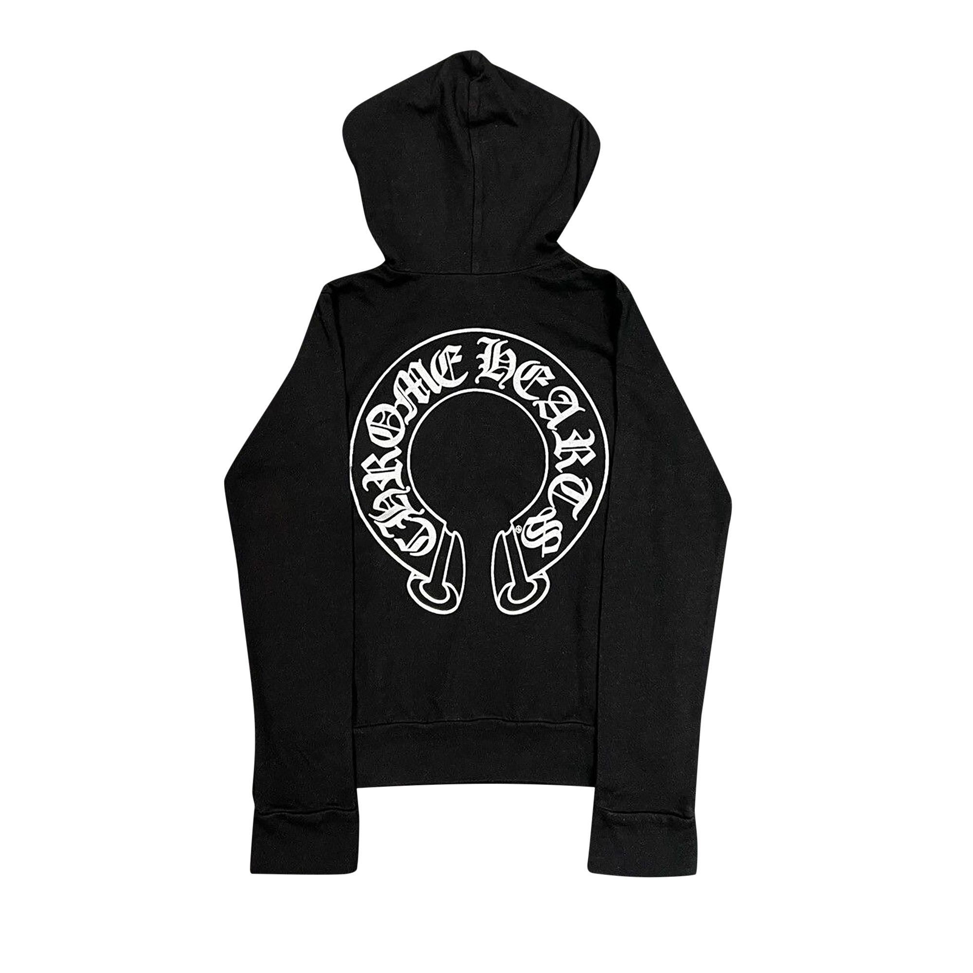 Buy Chrome Hearts Scroll Horseshoe Hoodie 'Black/Silver' - 1383