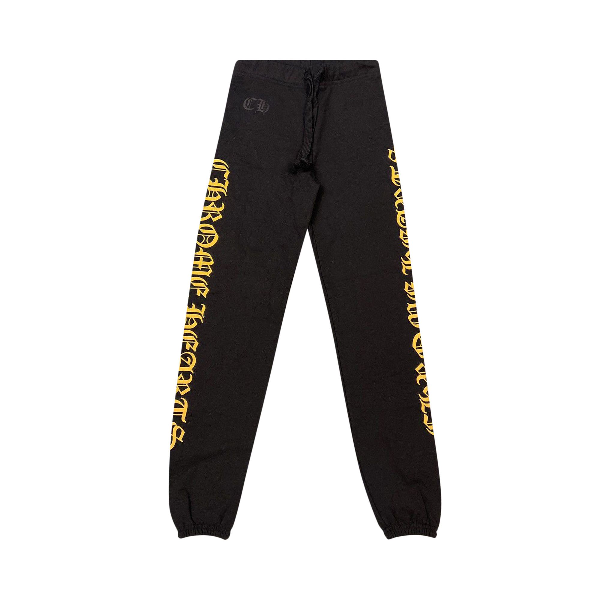 Buy Chrome Hearts Script Letter Sweatpants Black Yellow 1383 100000204SLS BKYW GOAT AU
