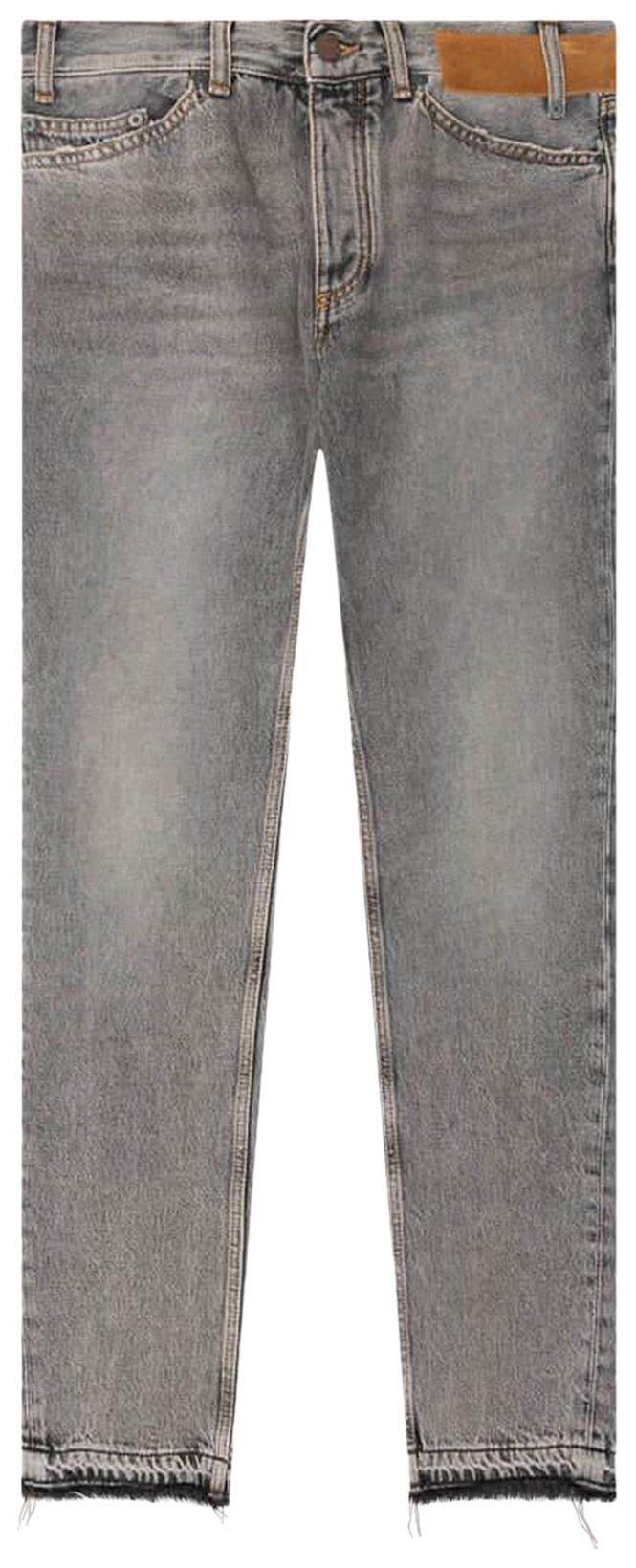 Palm Angels Slim 5 Pockets Denim Light Grey