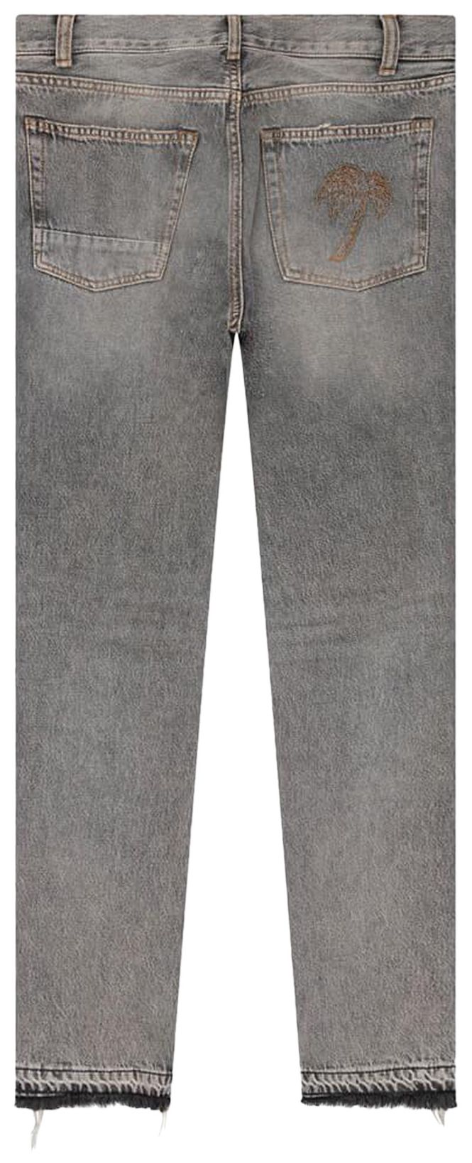 Palm Angels Slim 5 Pockets Denim Light Grey