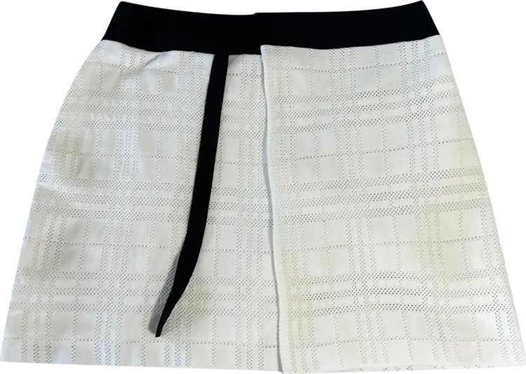 Burberry Check Technical Wrap Skirt White