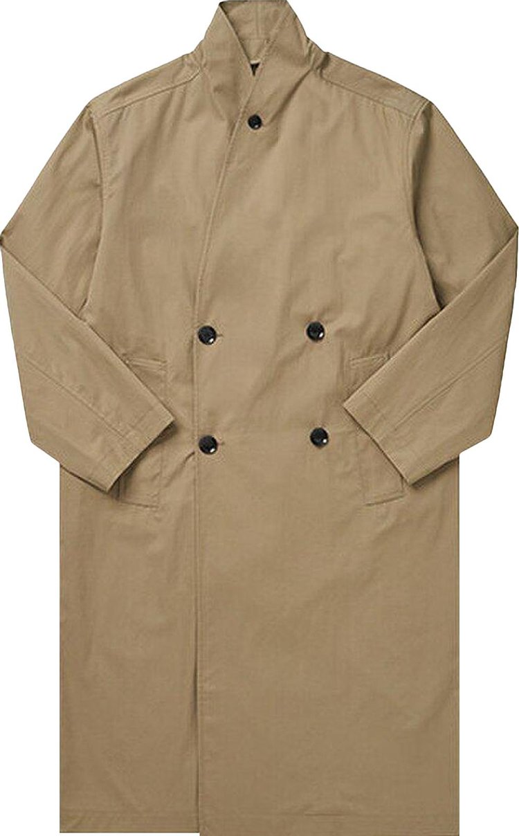 Lemaire Wrap Collar Trench Coat Greige