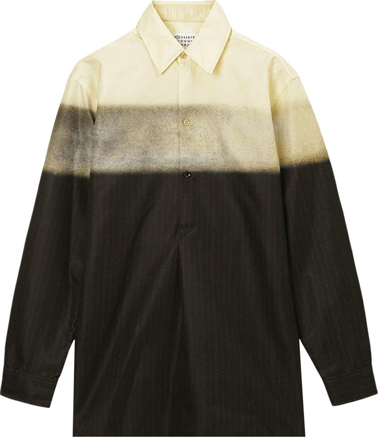 Maison Margiela Long Sleeve Shirt Blue Pinstripes