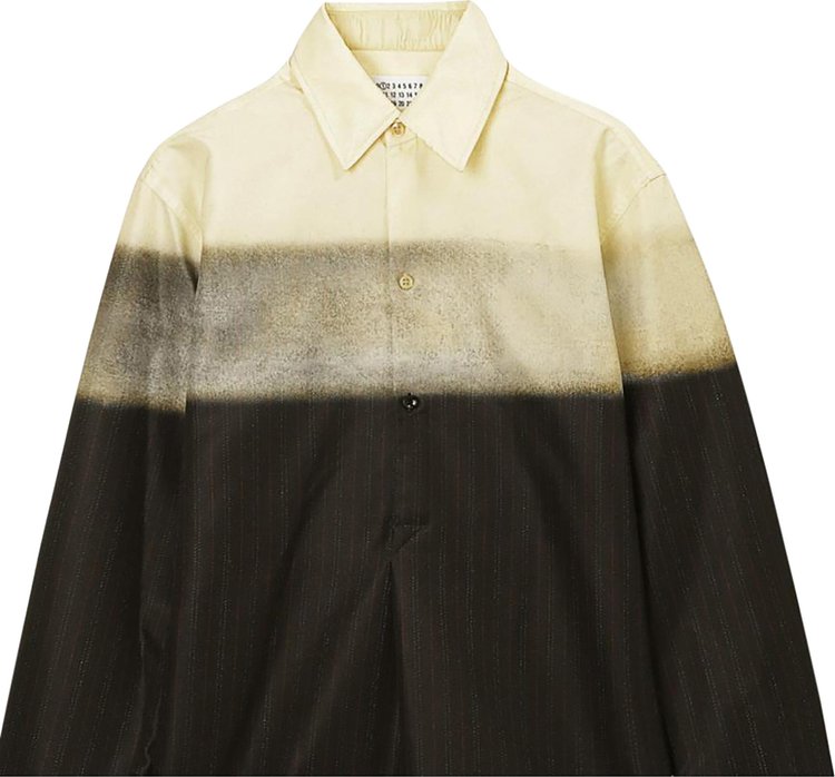 Maison Margiela Long Sleeve Shirt Blue Pinstripes