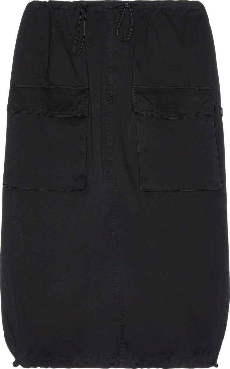 MM6 Maison Margiela Gabardine Midi Skirt Black