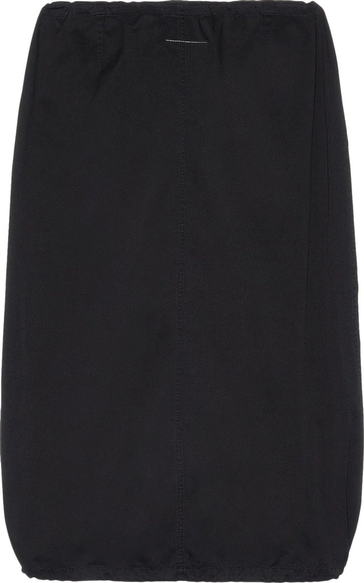 MM6 Maison Margiela Gabardine Midi Skirt Black