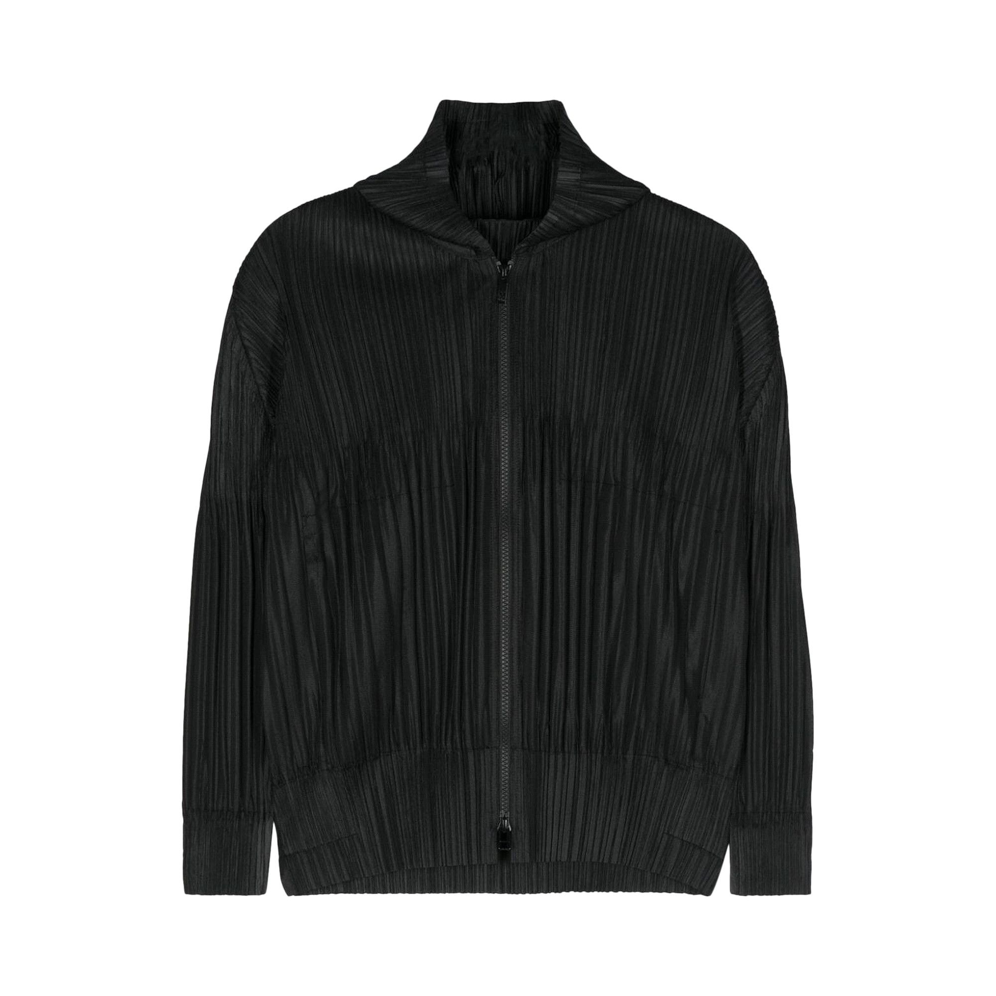 Buy Pleats Please Issey Miyake Fluffy Basics Blouson 'Black