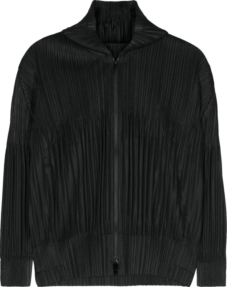 Pleats Please Issey Miyake Fluffy Basics Blouson Black