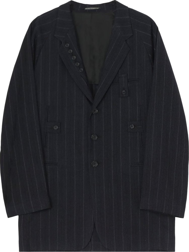 Yohji Yamamoto Pour Homme Lapel Button Jacket Black