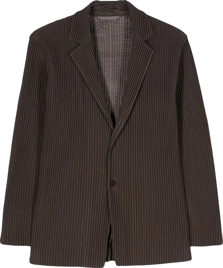 Homme Plisse Issey Miyake Tailored Pleats Jacket Dark Khaki