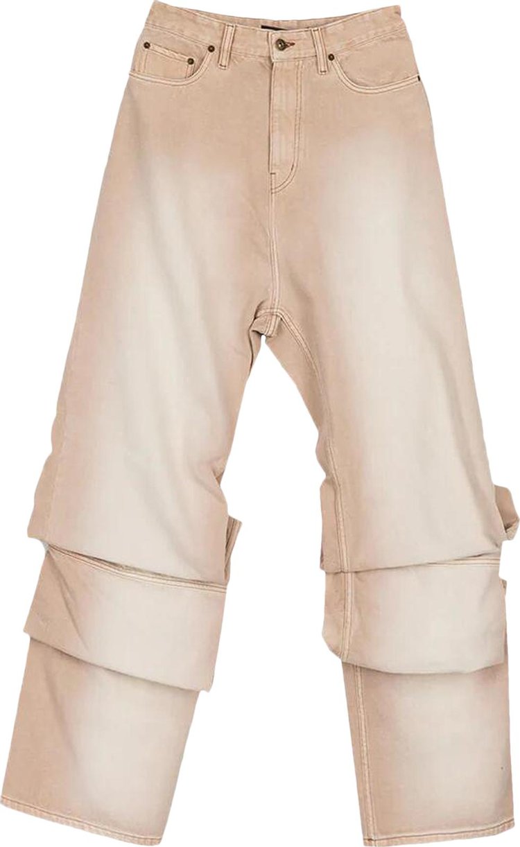 YProject Draped Cuff Jeans Soft Pink