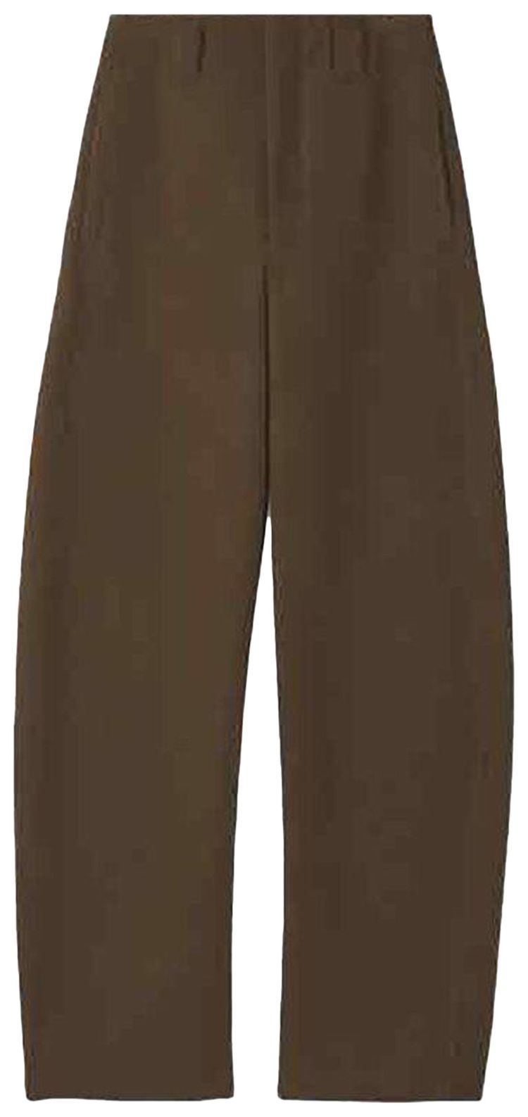 Lemaire Cropped Curved Pants Dark Tobacco