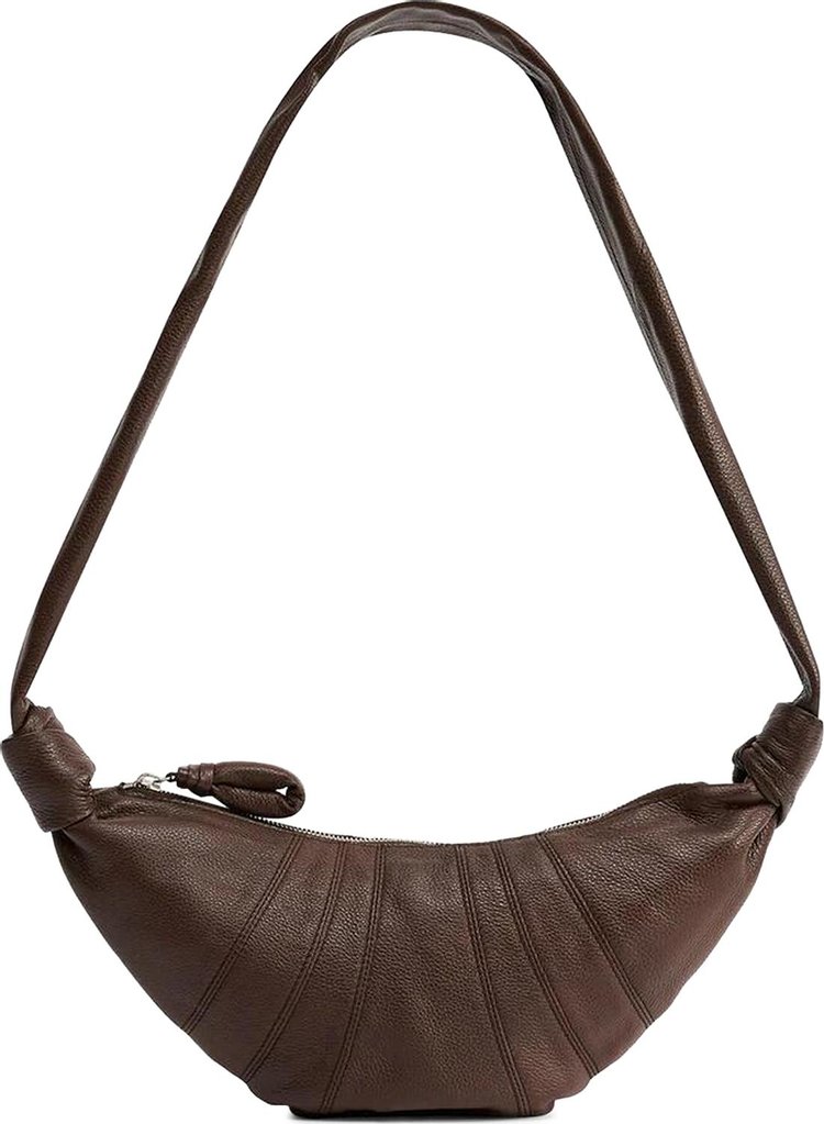 Lemaire Soft Grain Small Croissant Bag Pecan Brown