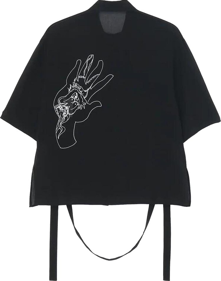 Yohji Yamamoto Short Sleeves Button Blouse Black