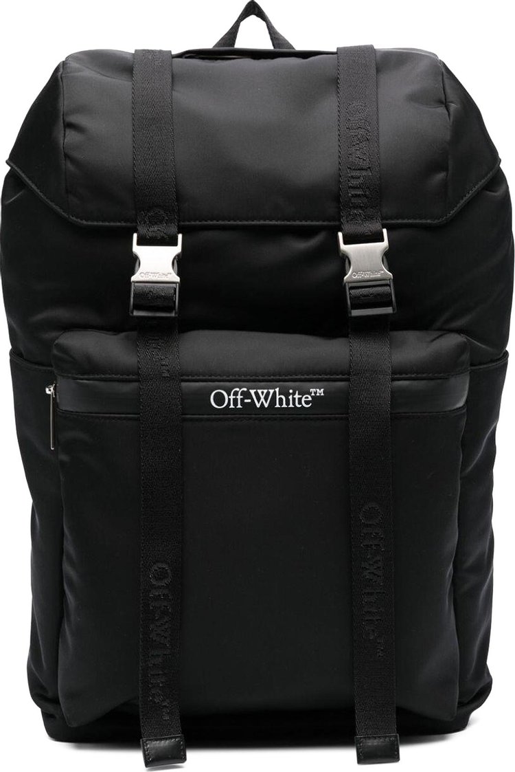 Off White Outdoor Flap Backpack Black