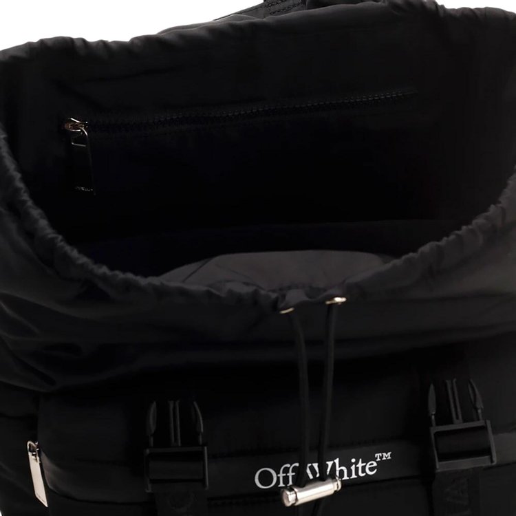 Off White Outdoor Flap Backpack Black