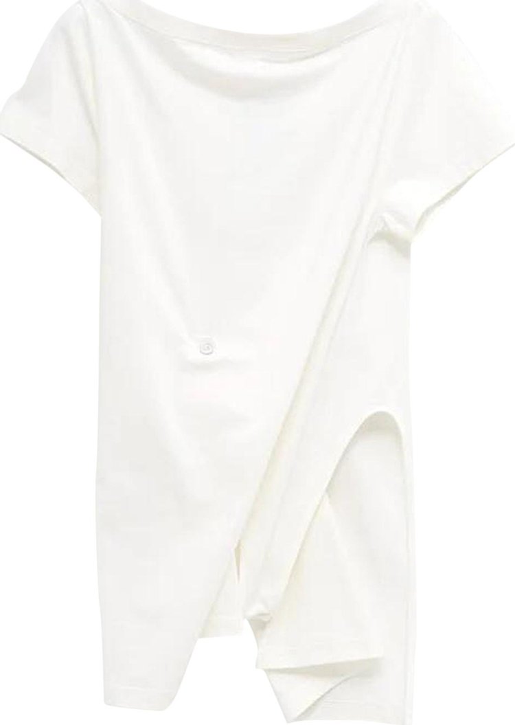 Courreges Boat Neck Body Mini Dress Heritage White