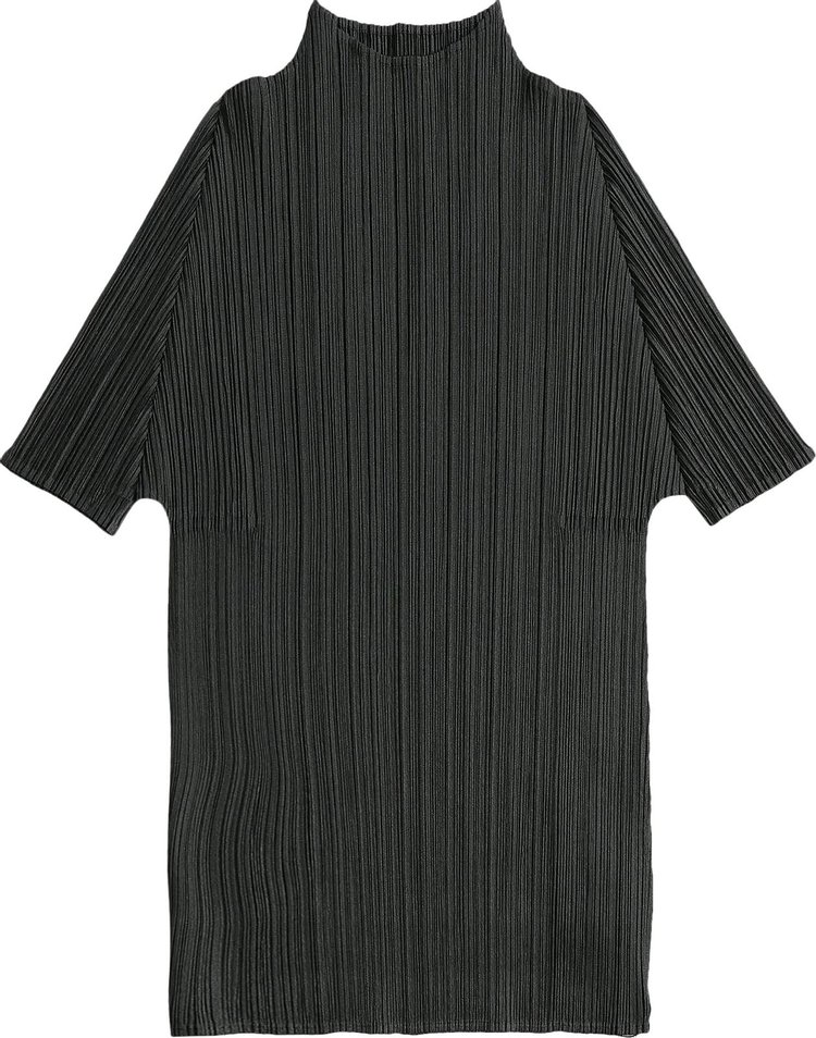 Pleats Please Issey Miyake MC May Shirt Charcoal