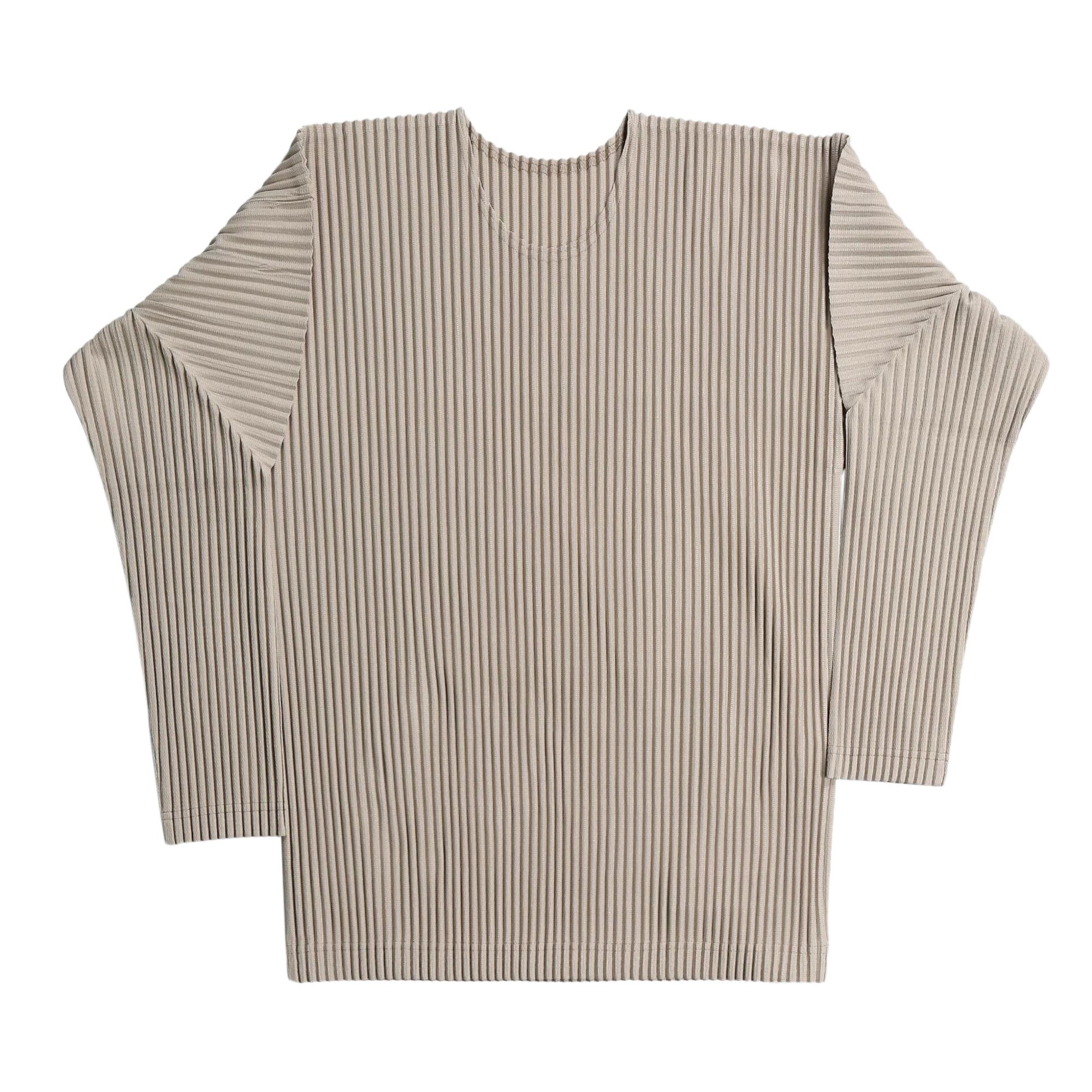 Buy Homme Plissé Issey Miyake Color Pleats Top 'Linen Beige