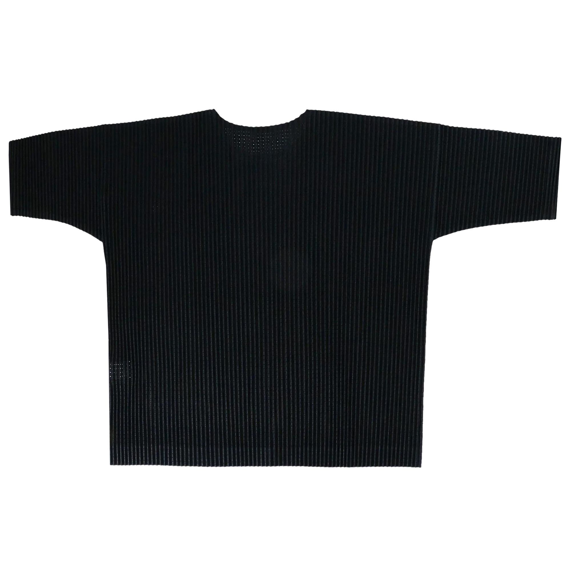 Buy Homme Plissé Issey Miyake Light Mesh Top 'Black' - HP46JK191