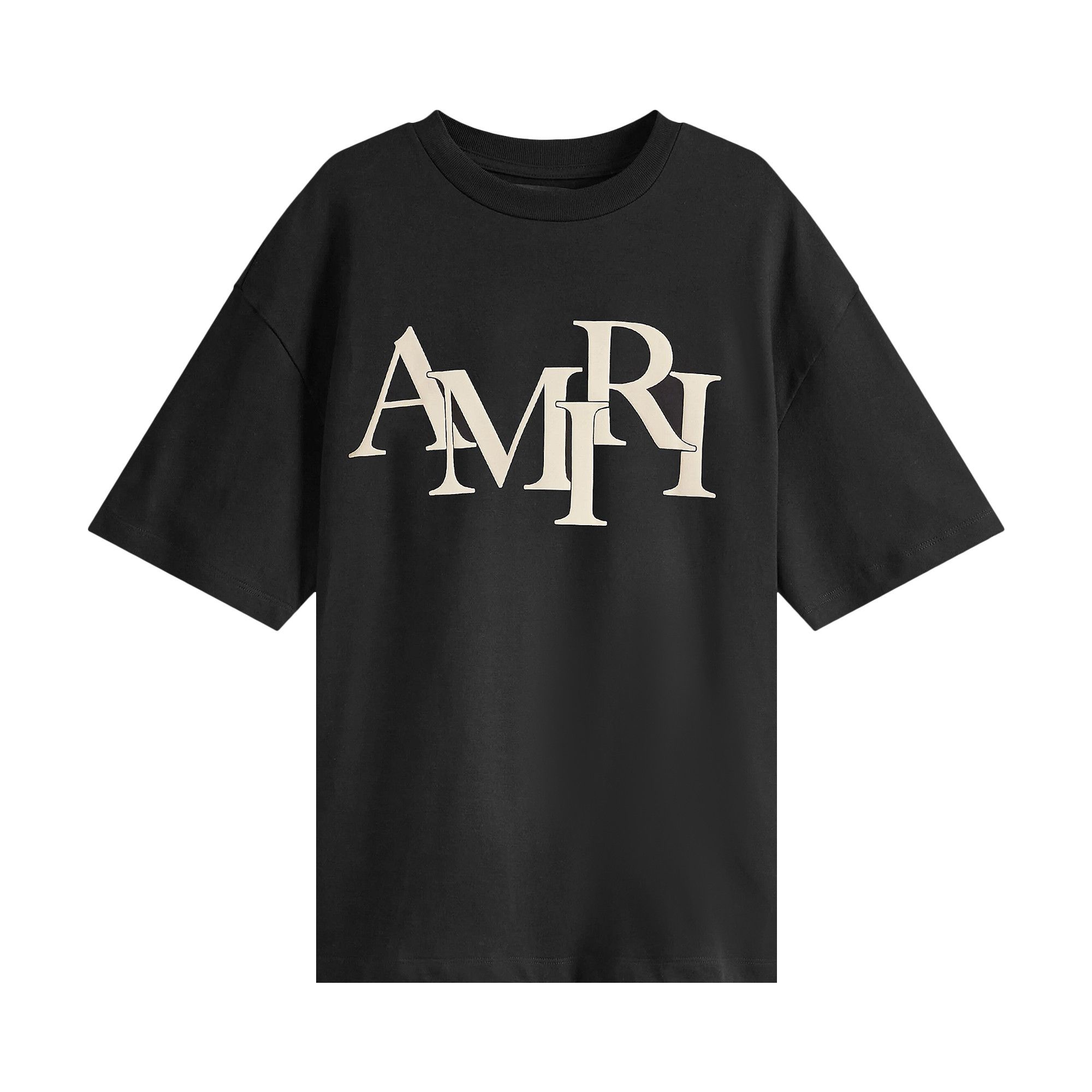 Buy Amiri Staggered Tee 'Black' - AMJYTE1078 001 BLAC | GOAT