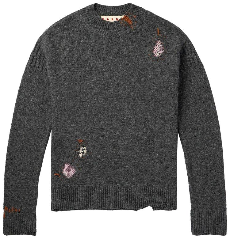 Marni Striped Mohair Sweater Granite