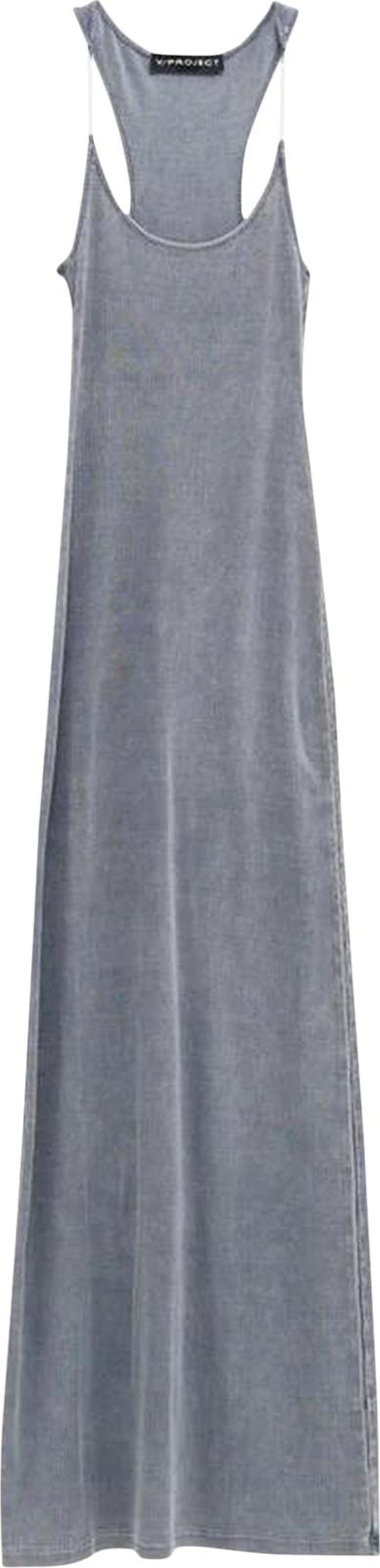 YProject Invisible Strap Dress Blue Acid Wash