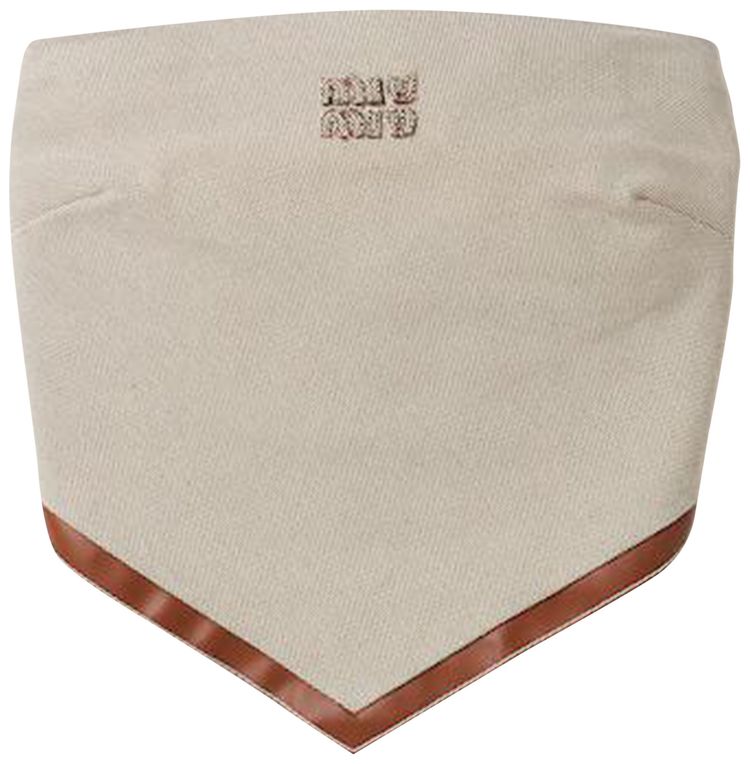 Miu Miu Canvas Top BeigeCognac