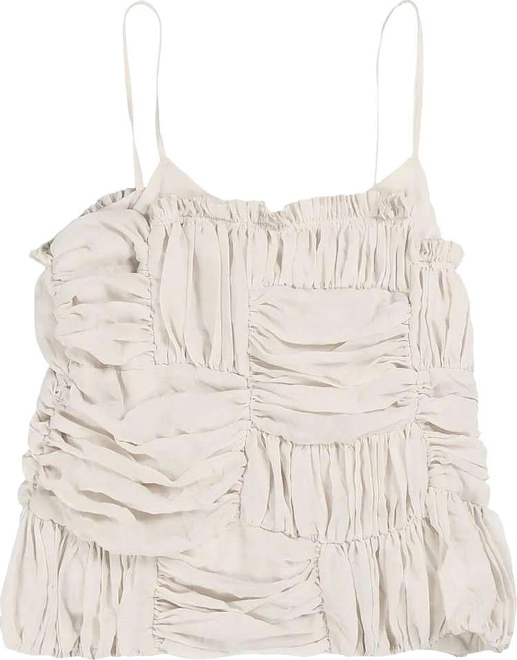 Comme des Garcons Camisole Pleated Vest Beige