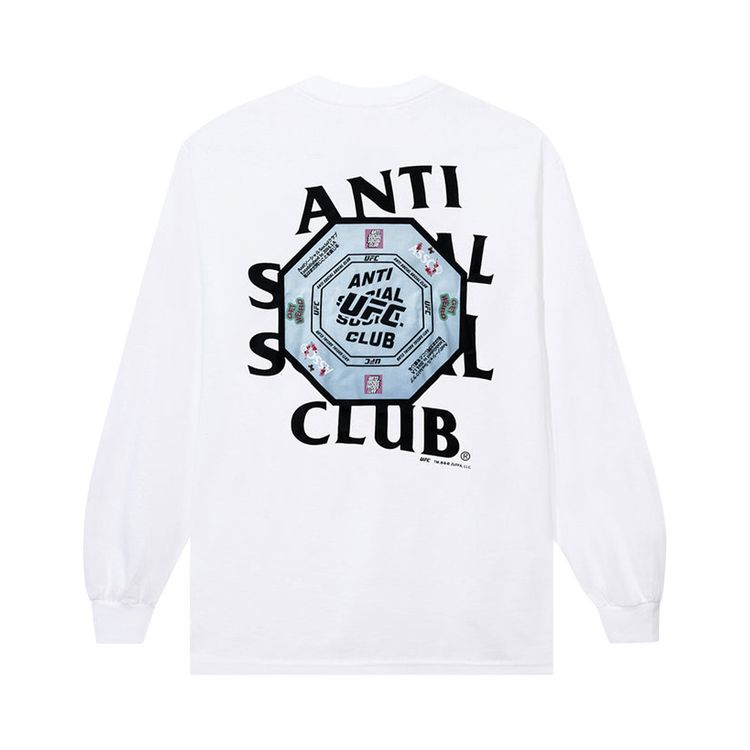 Anti Social Social Club x UFC Corner Long Sleeve Tee White