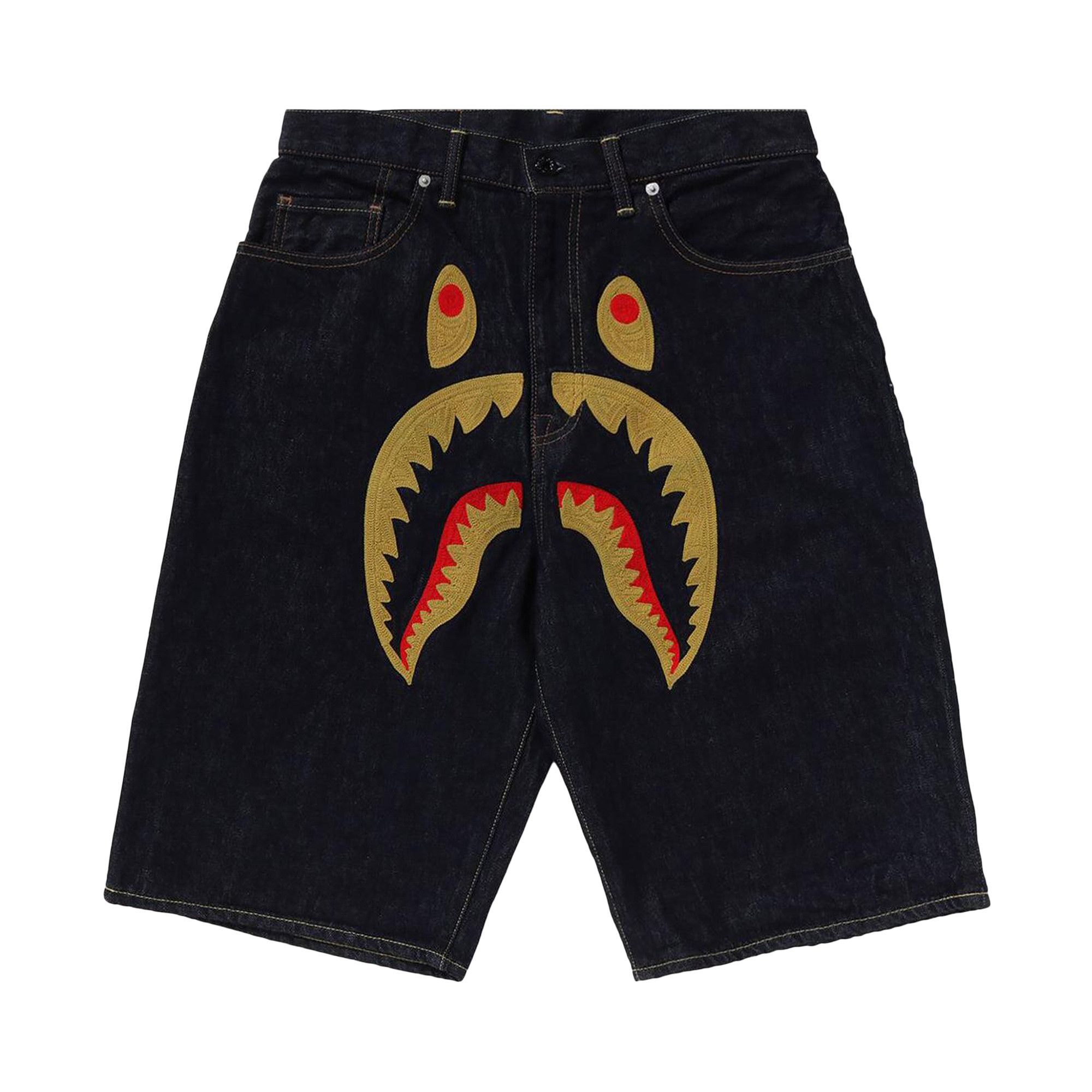 Buy BAPE Shark Denim Shorts 'Indigo' - 1K30 151 002 INDIGO | GOAT