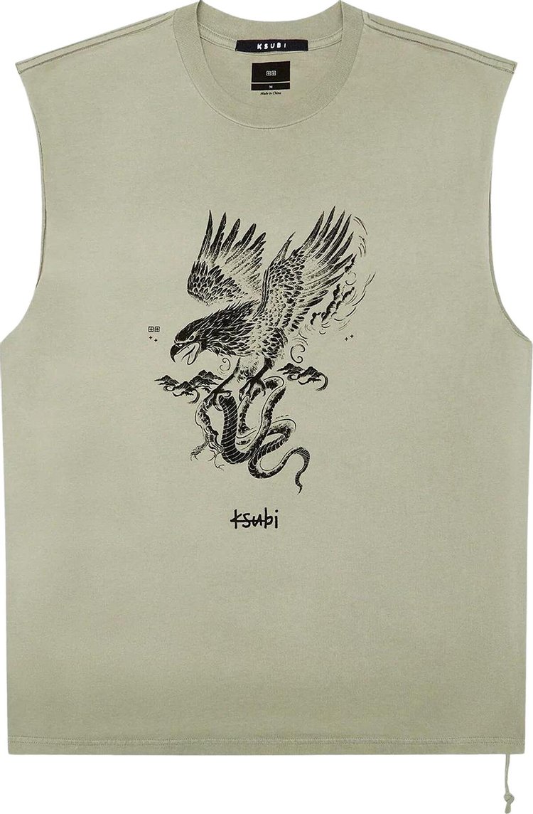 Ksubi Target Biggie Slash Tank Top Army Fade