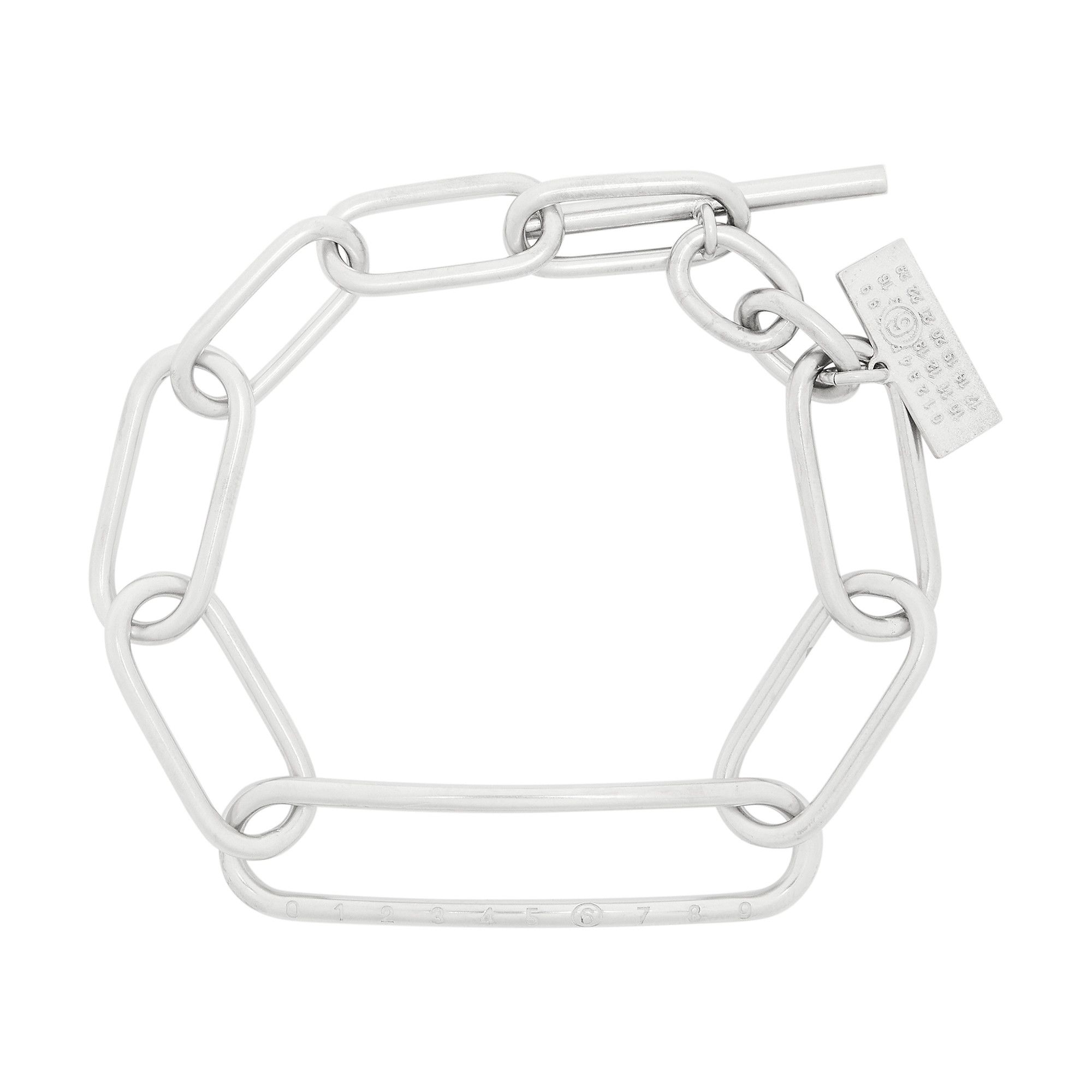 Buy MM6 Maison Margiela Metal Elongated Bracelet 'Palladio Buy MM6 Maison Margiela Metal Elongated Bracelet 'Palladio