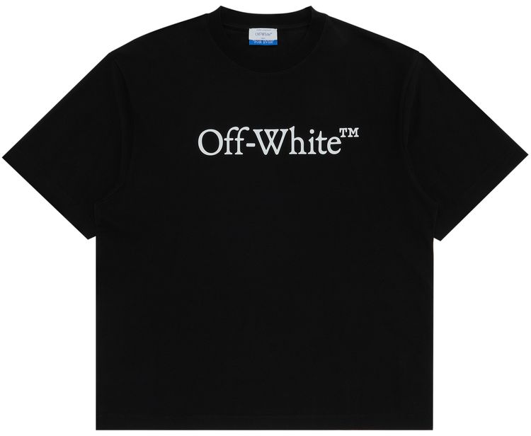 Off White Big Bookish Skate Tee BlackWhite