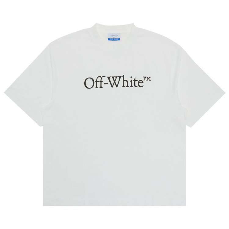 Off White Big Bookish Skate Tee WhiteBlack