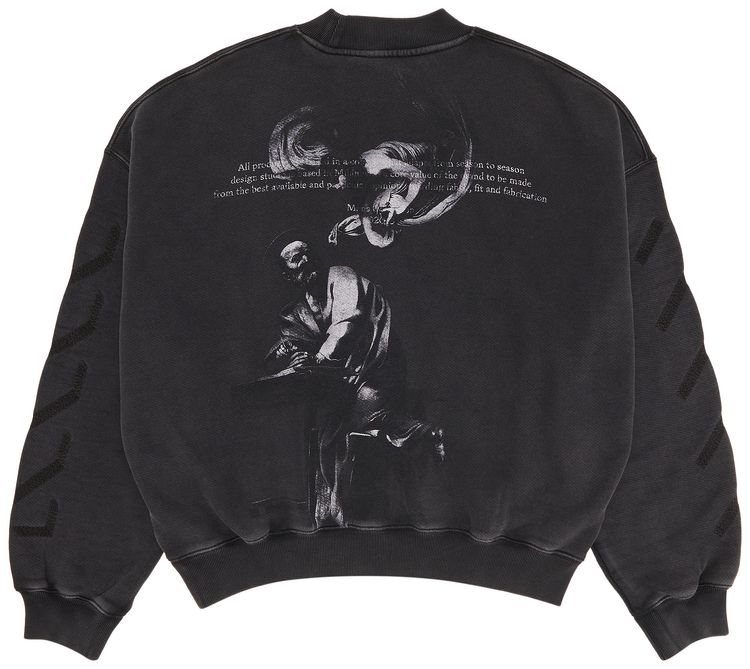 Off White Saint Matthew Over Crewneck BlackGrey