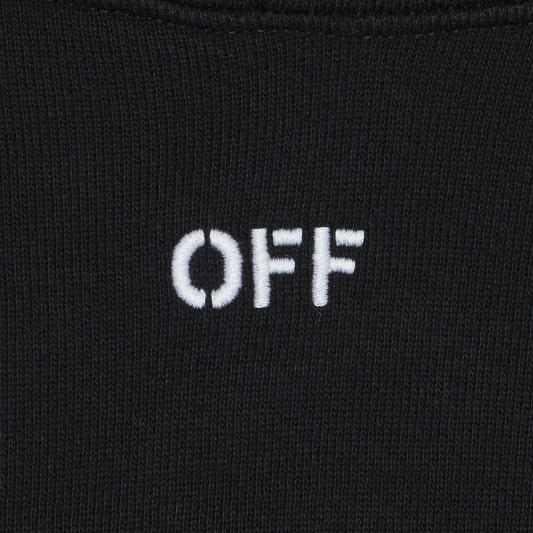 Off White Stitch Arrow Skate Hoodie BlackWhite