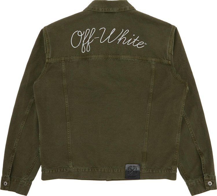 Off White Varsity Jacket Four Leaf Clover