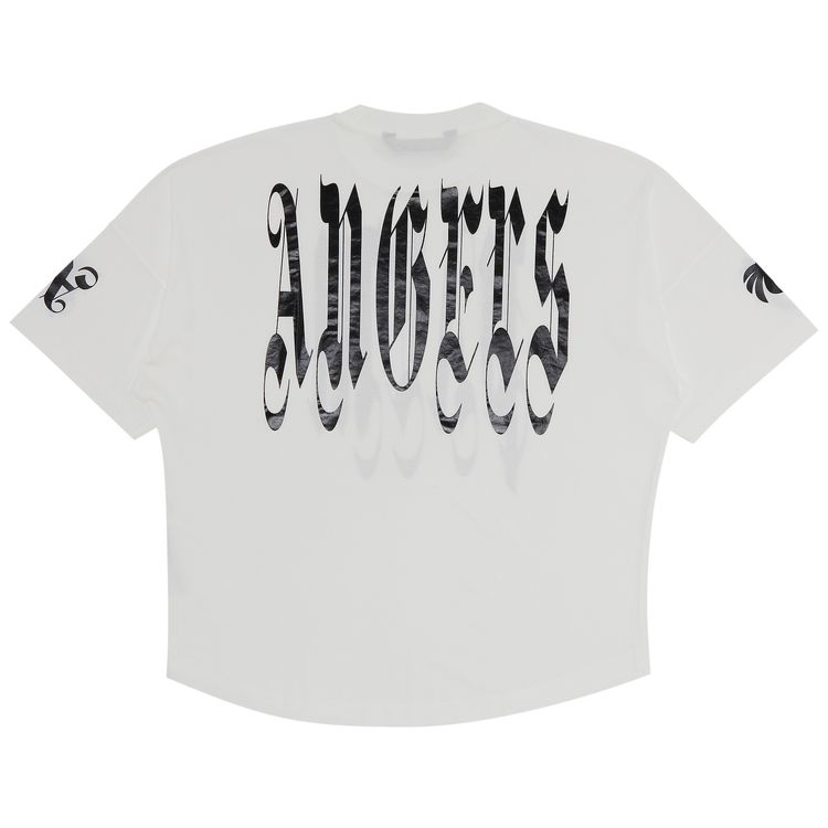Palm Angels Back Gothic Palm Over Tee Off WhiteBlack