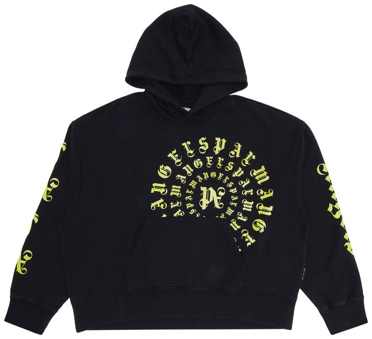 Palm Angels Vertigo Hoodie BlackLime