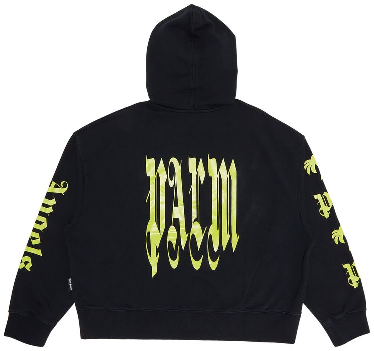 Palm Angels Vertigo Hoodie BlackLime