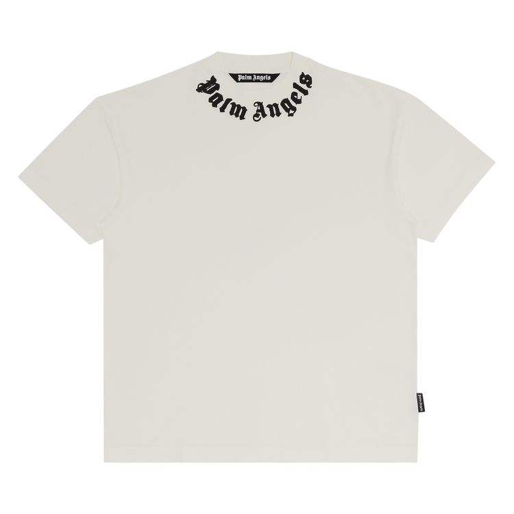 Palm Angels Neck Logo Tee Off WhiteBlack