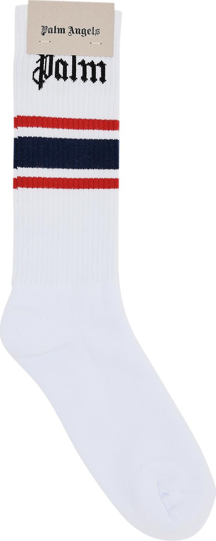 Palm Angels Classic Logo Striped Socks WhiteNavyBlack